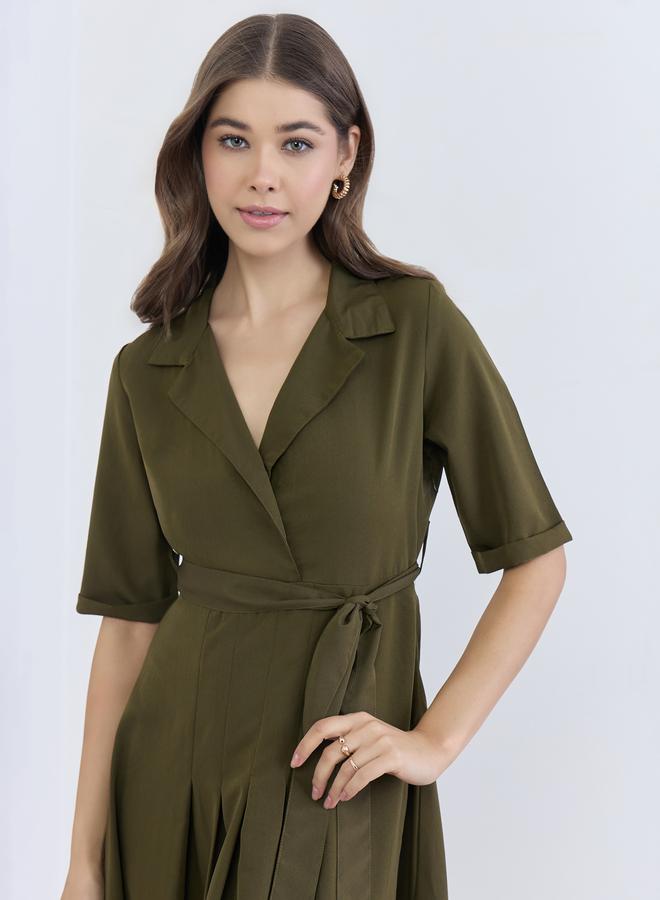 ستايلي فستان بليزر ميدي سادة - Image 5